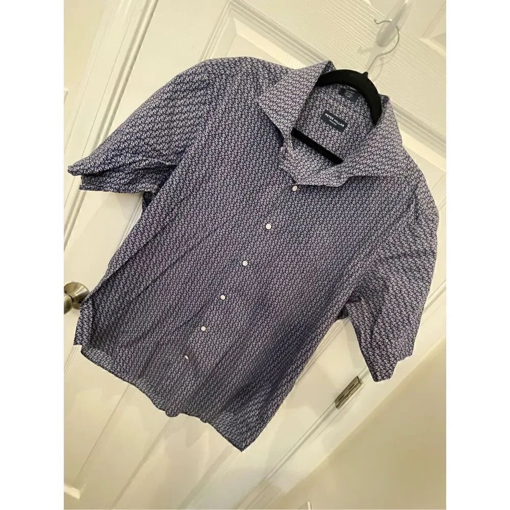 Peter Millar men’s button down short sleeve shirt XL cars bikes